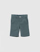 Groene chino-bermuda in piquétricot jongens-1