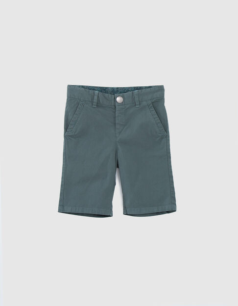 Boys’ green pique knit chino Bermudas - IKKS