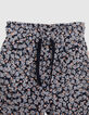 Katoenen marine broek lavendel bloemen baby meisje-2