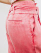 Women’s pink bleached Tencel trousers with removable belt-4