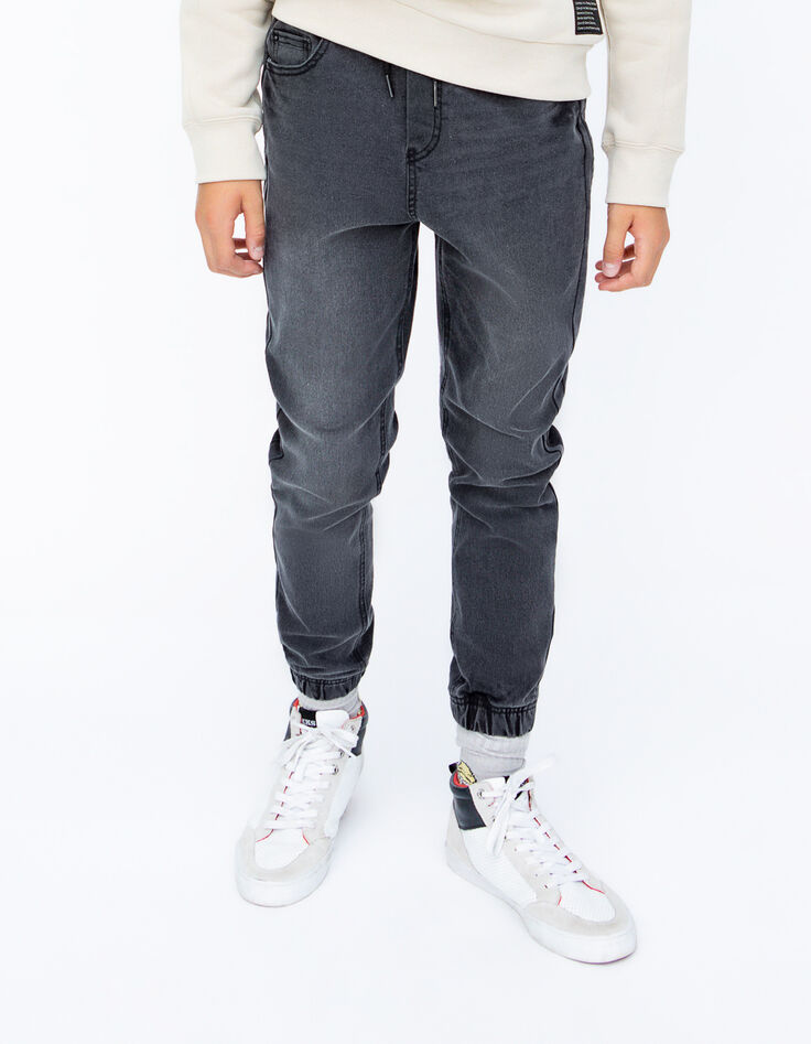 Boys’ black faded JOGGER jeans-2