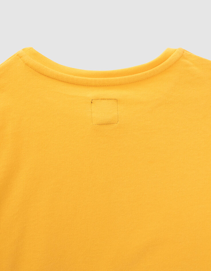 Boys’ yellow letter marking organic cotton T-shirt-5