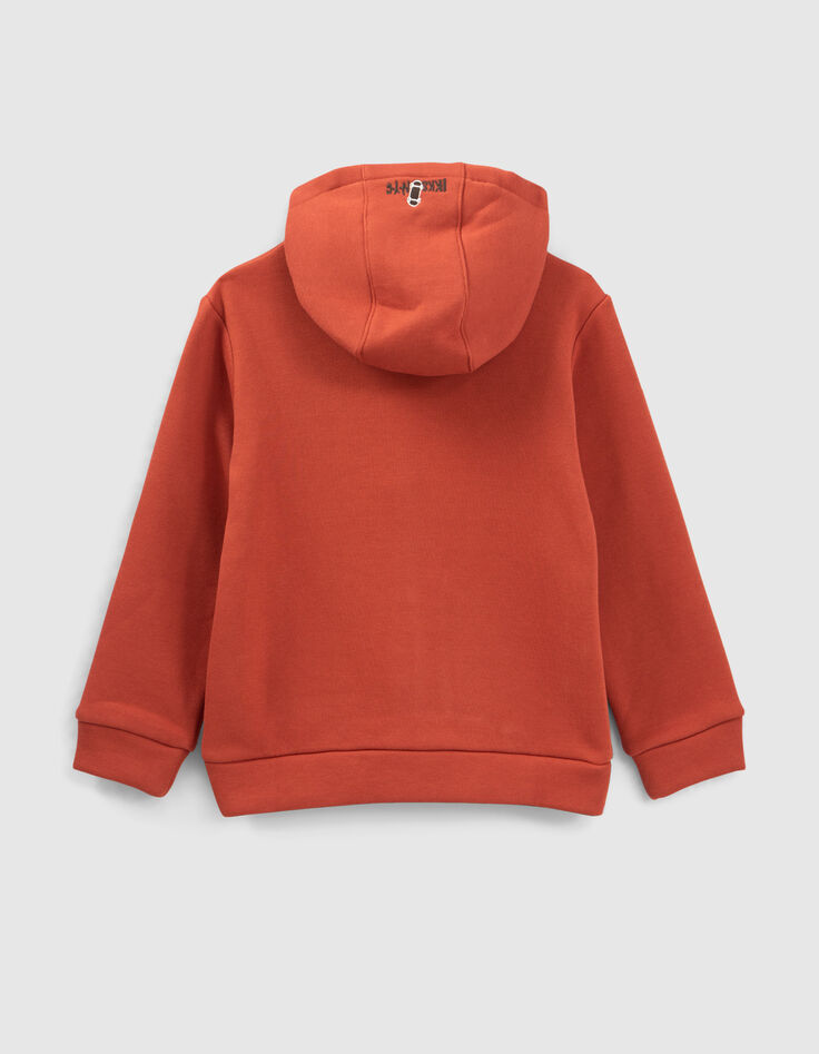 Boys’ brick cardigan with visor on hood-4