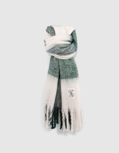 Girl's dark green plaid scarf - IKKS