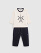 2-in-1 baby boy Eiffel Tower T-shirt and jogging suit set-4