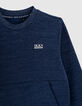 Sudadera azul brut Essentiel felpa bio-3