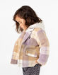 Baby girls’ violet check coat-2