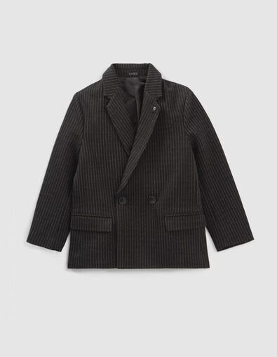 Boys’ grey pinstripe suit jacket - IKKS