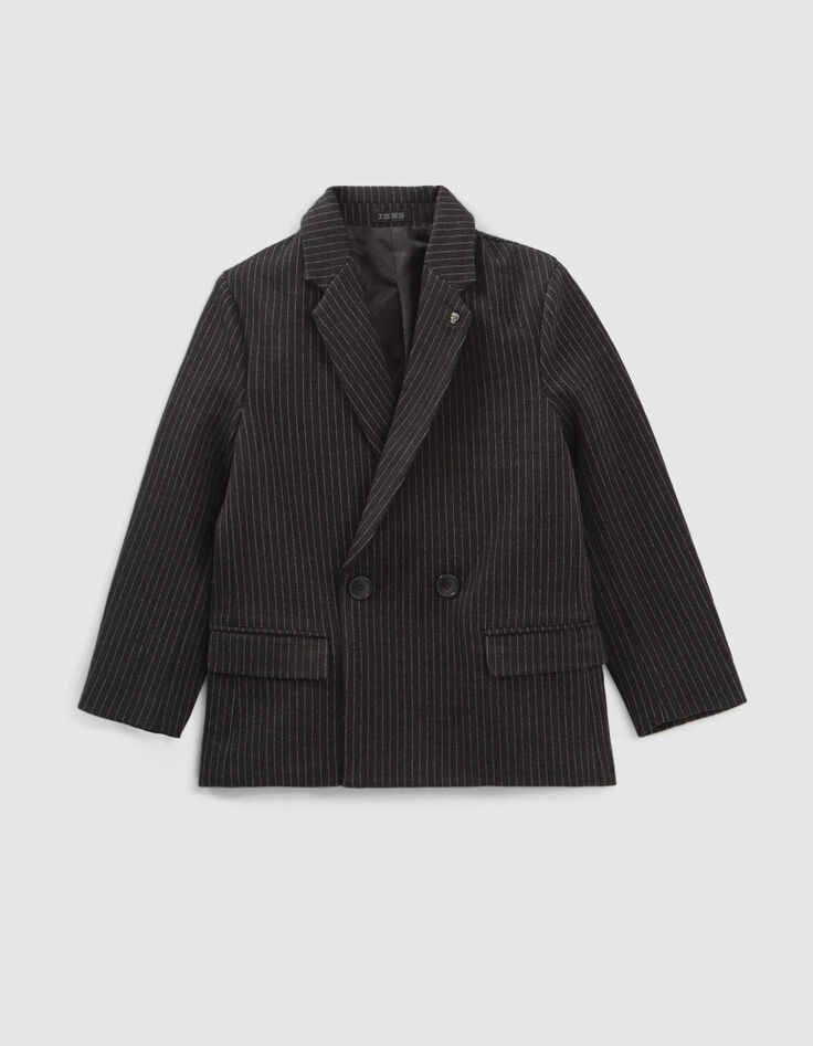 Boys’ grey pinstripe suit jacket-1