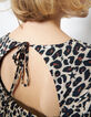 Robe longue en viscose imprimé léopard étoiles femme -5
