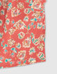 Girls’ coral strappy top with flower print-4