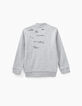 Boys' grey marl embroidered back cardigan -5