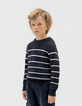 Boy's organic cotton fancy knit sailor sweater-2