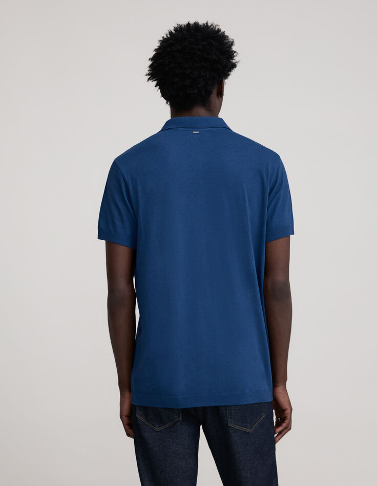 Polo cobalt coton modal Homme-3