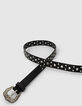 Girls’ black studded and rivets belt-7