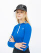 Girls' blue zipped ribbed T-shirt-2