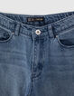 Girls' medium blue wide leg jeans-2