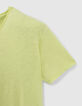 T-shirt L'Essentiel anis coton bio encolure V Homme-5