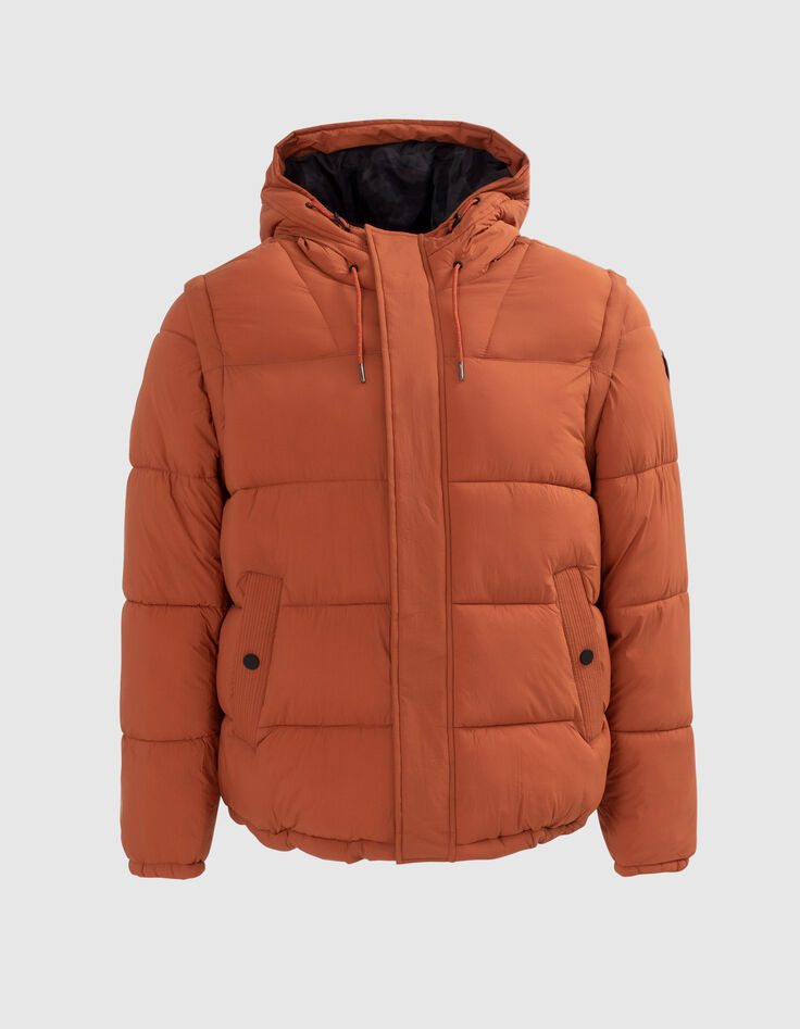 Men’s brick padded jacket with detachable sleeves-7