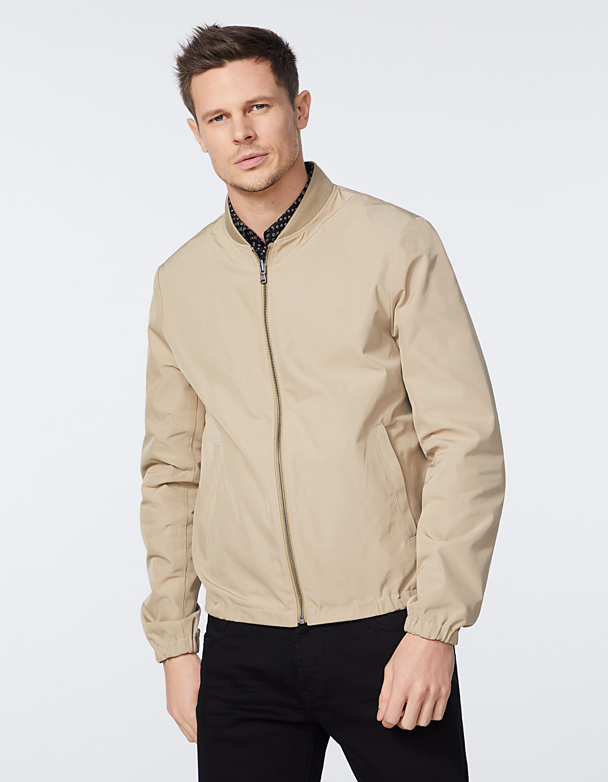 Beige Padded Bomber Jacket by Acne Studios on Sale