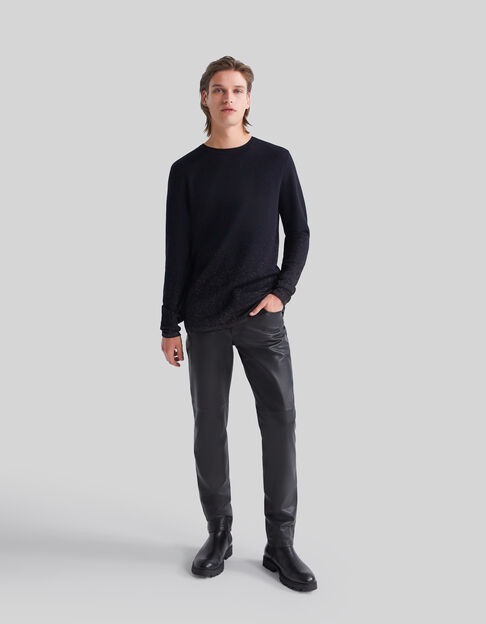 Pure Edition - Pantalon SLIM noir cuir Chrome free Homme - IKKS