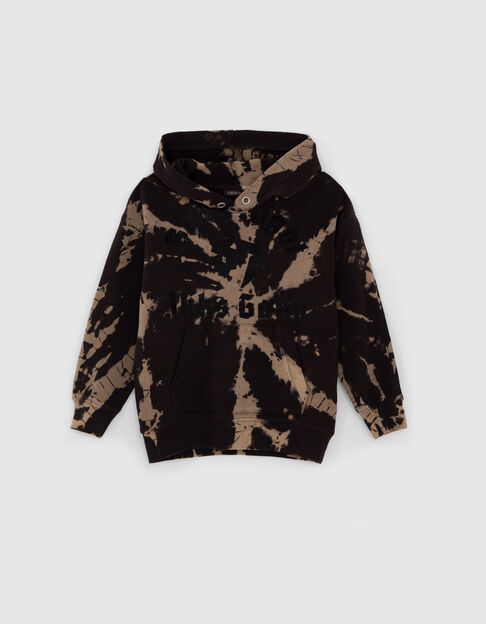 Mokka sweater all-over tie and dye jongens - IKKS