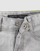 Grijze SKINNY jeans reflecterende details achter jongens-5