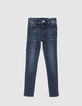 Jeans skinny brut algodón orgánico bandas laterales niña-1