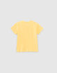 Baby boys’ yellow T-shirt with guitar palm trees images-4