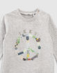 Baby boys’ grey aviator badges and images T-shirt -2