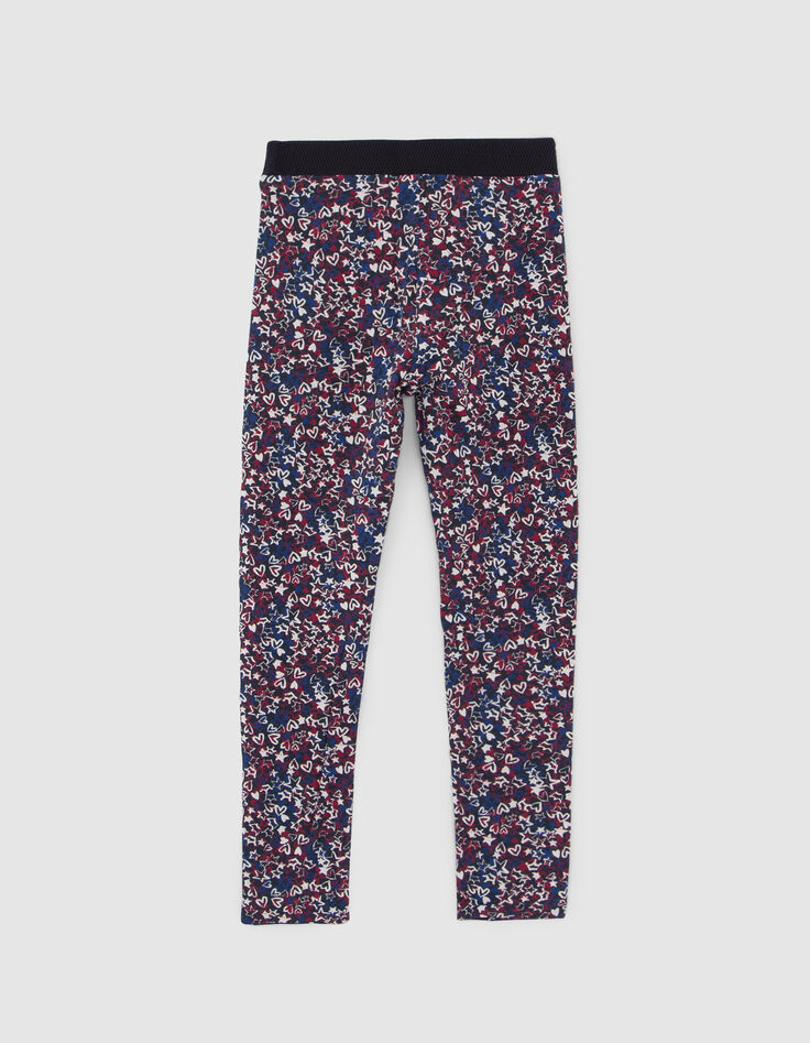 Omkeerbare legging sterrenprint en marine meisjes-4