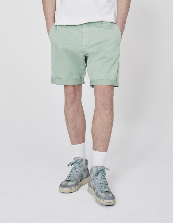Men’s aqua CHINO Bermuda shorts-5