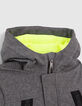 Boys’ grey parka with neon green lining-3