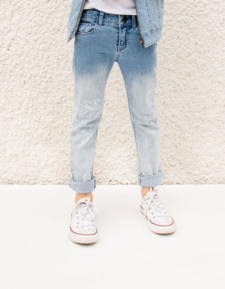 Faded Blue Slim-Jungenjeans mit Deep-Dye-Optik-2