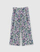 Cremeweiße Mädchenhose mit Ikat-Rautenprint-3