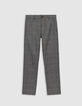 Boy's black Prince of Wales CHINO pants-2