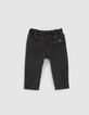 Paperbag jeans medium grey kant taille babymeisjes-1