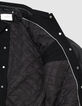 Men’s black mixed chrome-free leather varsity jacket-7