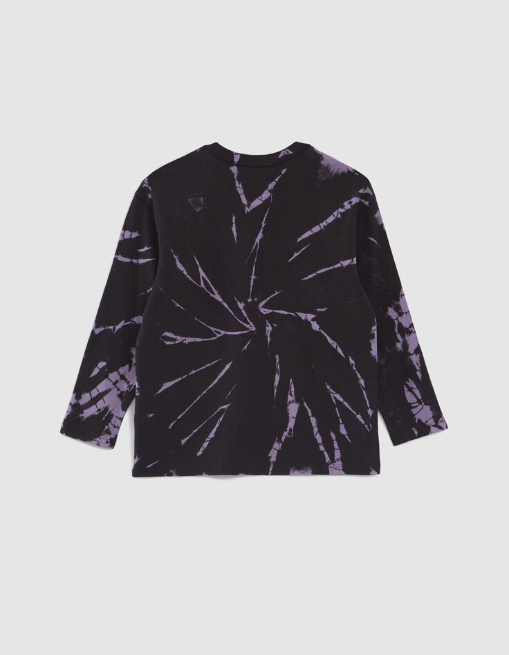 T-shirt violet all-over tie and dye garçon-3