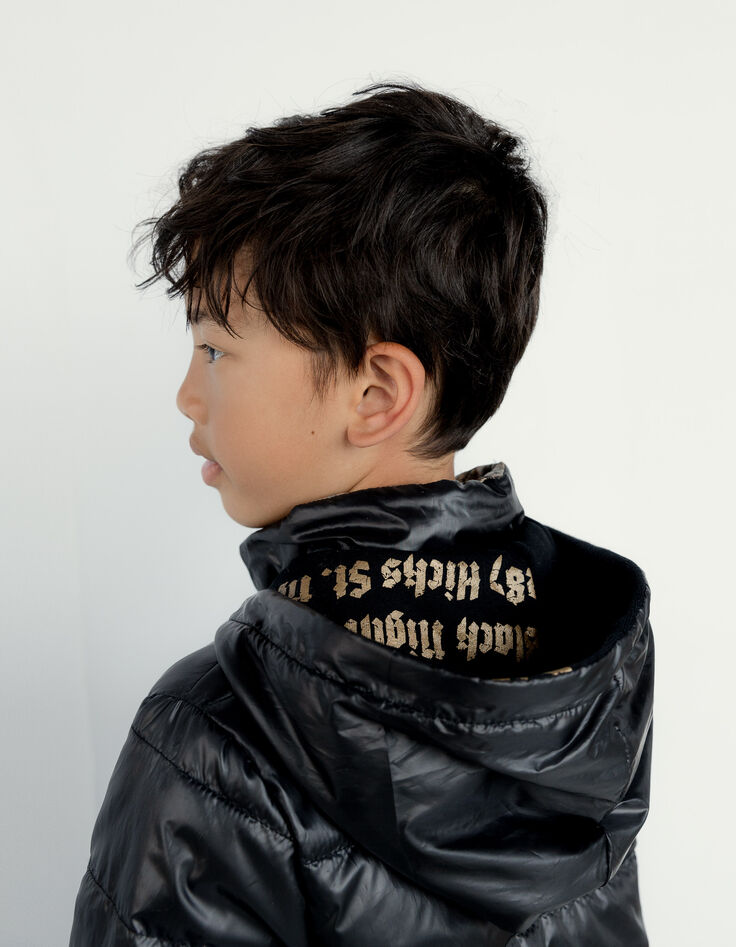 Boys’ mocha print/black reversible padded jacket-3