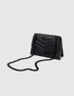 Tas THE 1 Timeless zwart doorstikt leer Maat M Dames-5