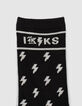 Chaussettes noires, blanches et grises rock garçon-4