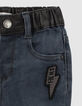 Vintage blue jeans met contrast used black jongens-2