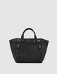 Women’s THE 1440 BLACK MEDIUM quilted chevron leather tote bag-1
