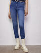 Blauwe slim jeans sculpt up mid waist sierstuds zakken-2