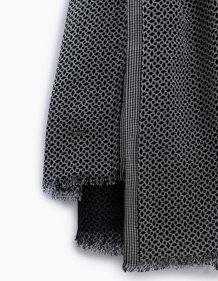 Men’s anthracite double-sided scarf