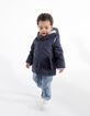 Parka marine fourrée à capuche bébé garçon-2