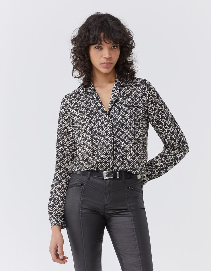 Pure Edition camisa seda viscosa floral mujer-1