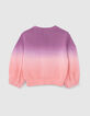 Girls’ pink deep dye-look sweatshirt-5