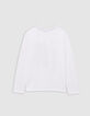 T-shirt blanc coton bio visuel buildings garçon-3